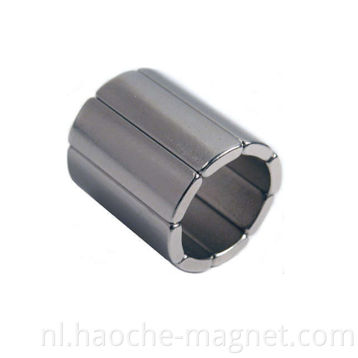 Aangepaste boogvorm Neodymium magneten Tegel voor plafondventilatoren Bldc Motor